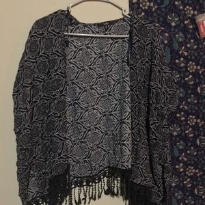 Papaya Fringe Kimono